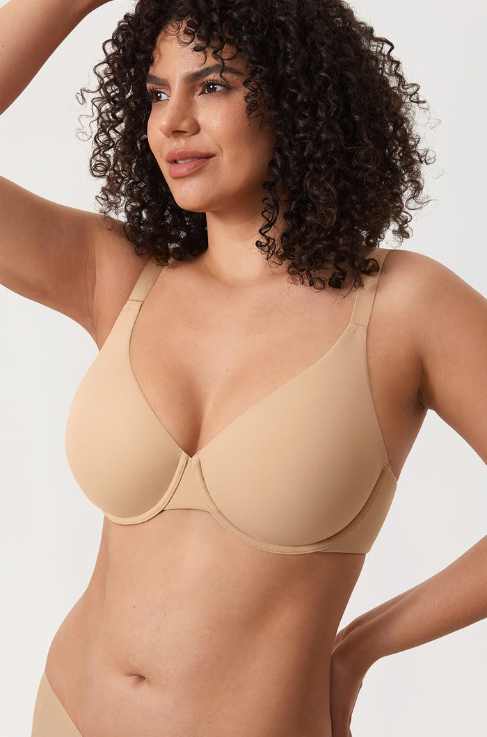 Women's Everyday Plunge Underwire Bra Warm Beige