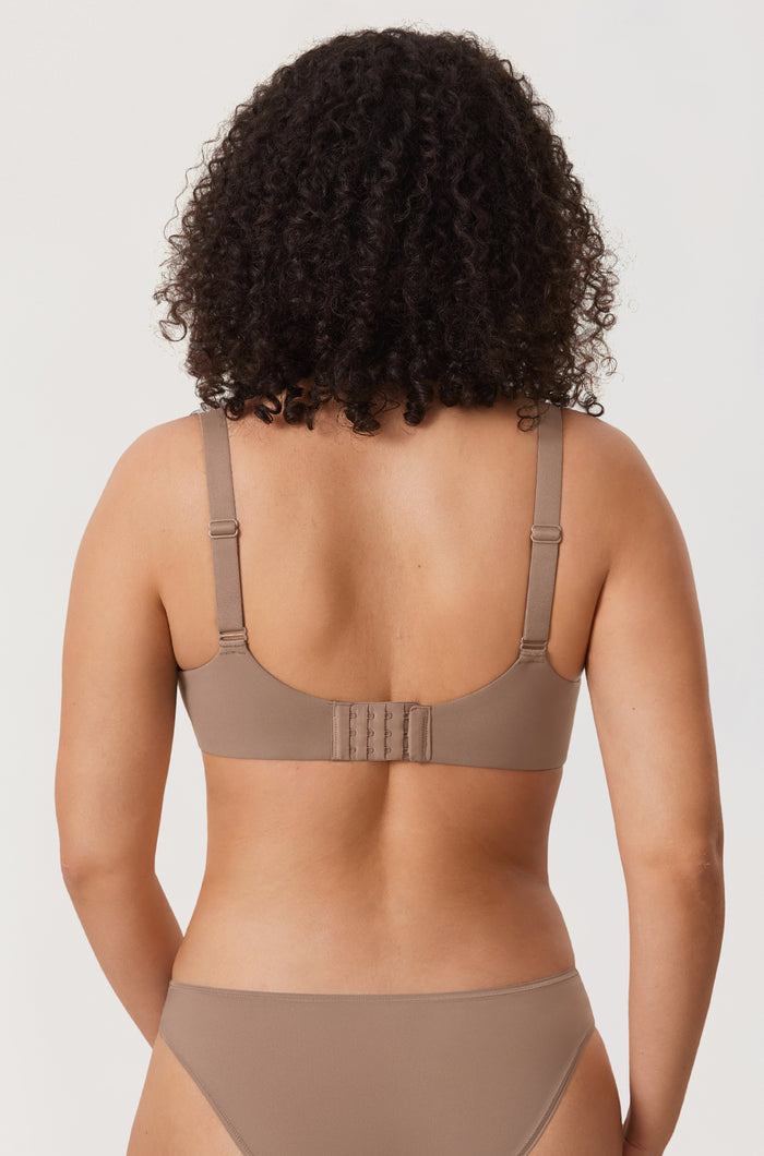 Women's Everyday Plunge Underwire Bra Brown Purple