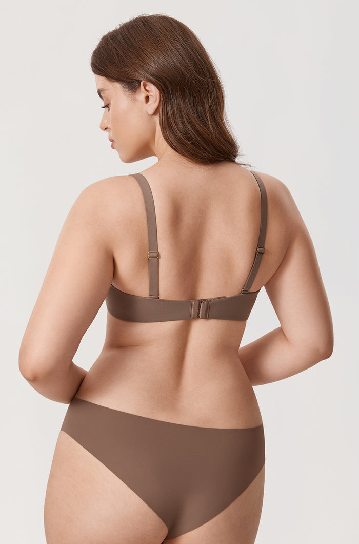 Women's Everyday Underwire Balconette Bra Brown Purple