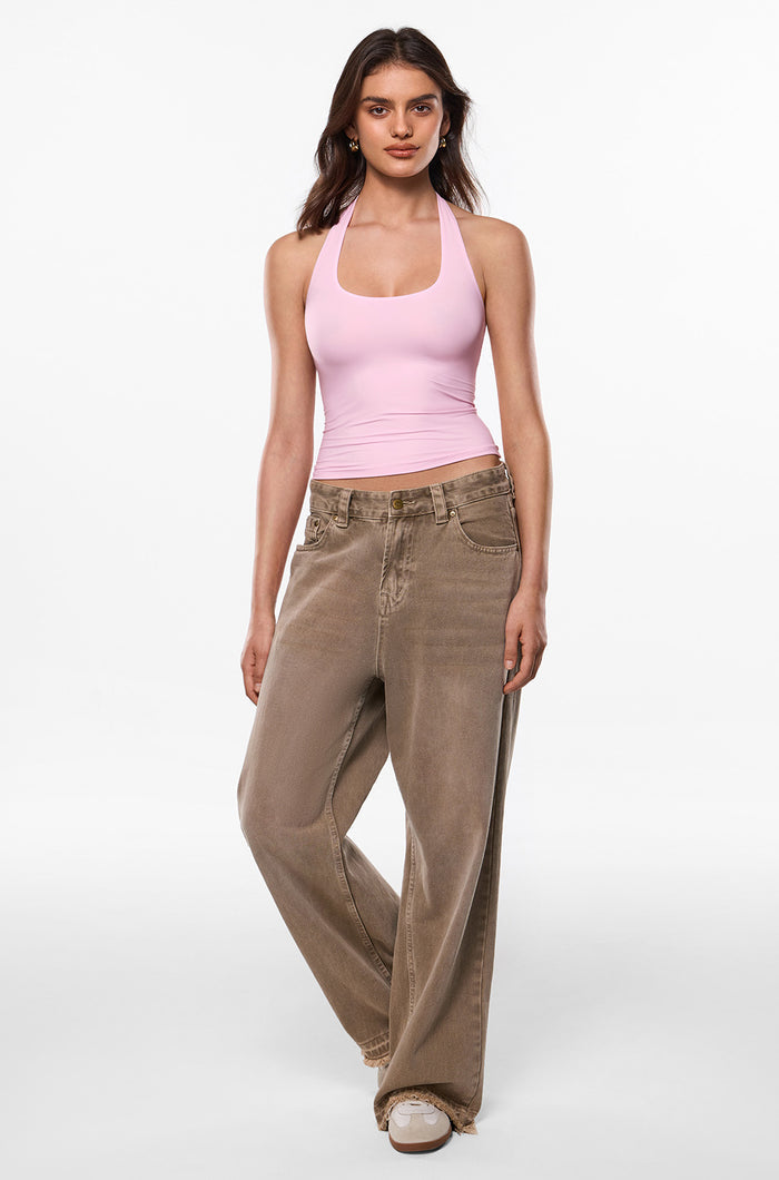 Inbarely® Soft Deep Halterneck Double Lined Top