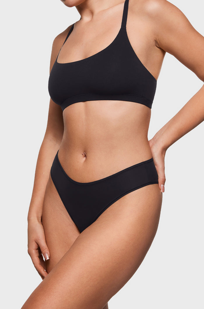 Women's Smooth High Cut Cheeky Briefs 3 Pack Basic 5 (3pack)