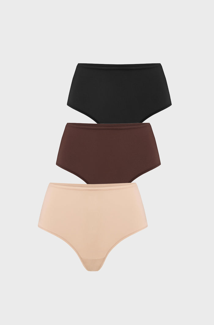 Women's Seamless High Rise Thongs 3 Pack Basic 5 (3pack)