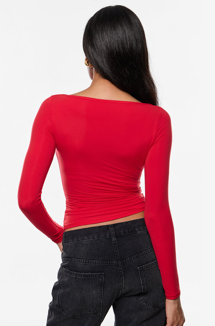 Inbarely Ultra Boat Neck Long Sleeve Shirts