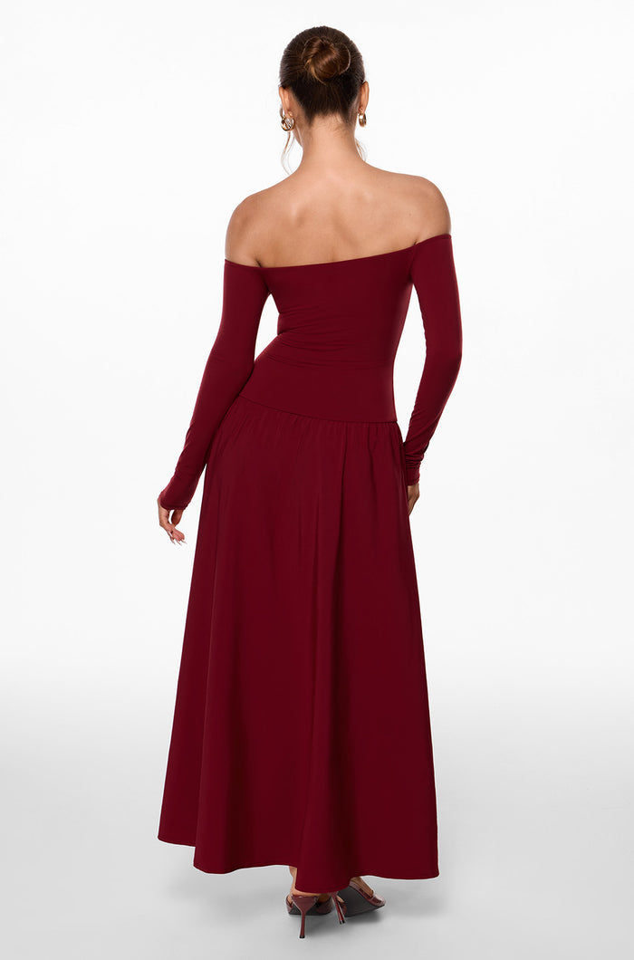 Inbarely® Ultra Off The Shoulder Long Sleeve Maxi Dresses