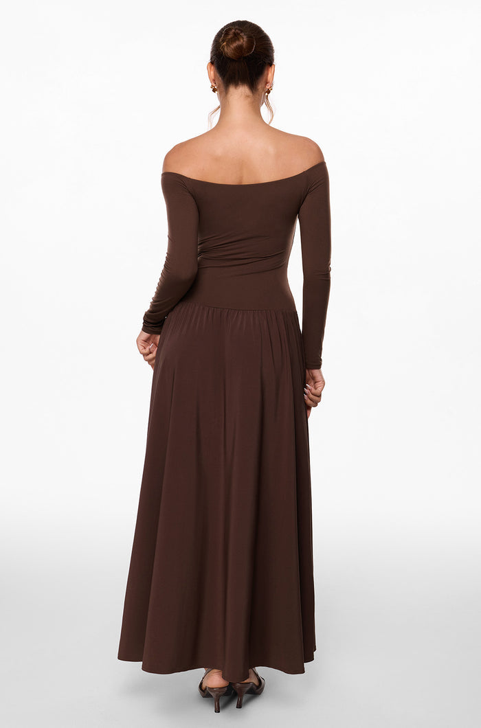 Inbarely® Ultra Off The Shoulder Long Sleeve Maxi Dresses