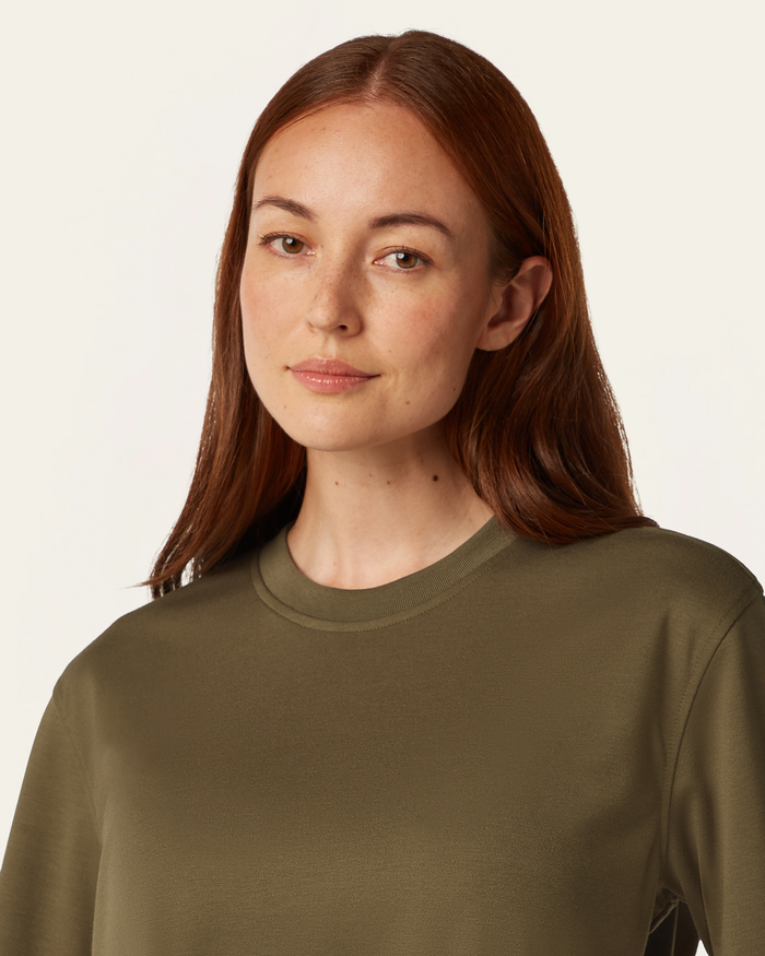 Interlock Boxy Fit T-shirt - Olive