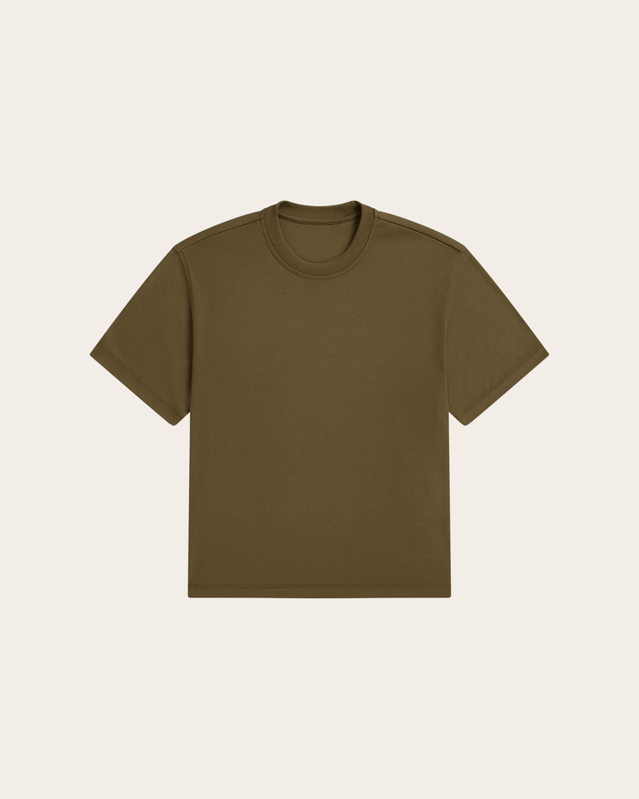 Interlock Boxy Fit T-shirt - Olive