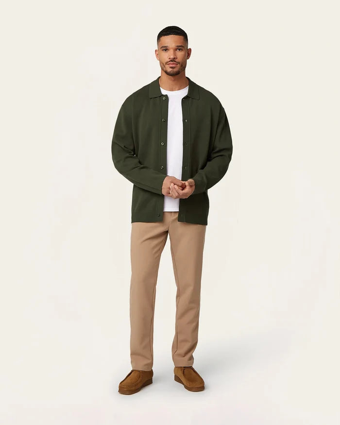 Jacquard Cardigan Dark Green
