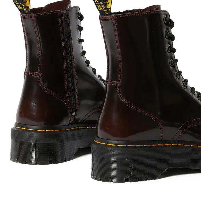 Jadon Arcadia Leather Platform Boots 'Cherry Red Arcadia'