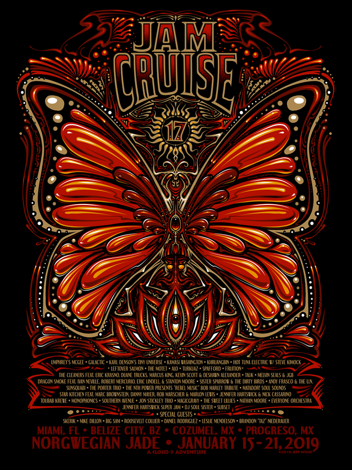 Jam Cruise 17 Butterfly Poster