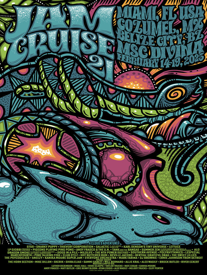 Jam Cruise 21 Jeff Wood Ixchel Poster