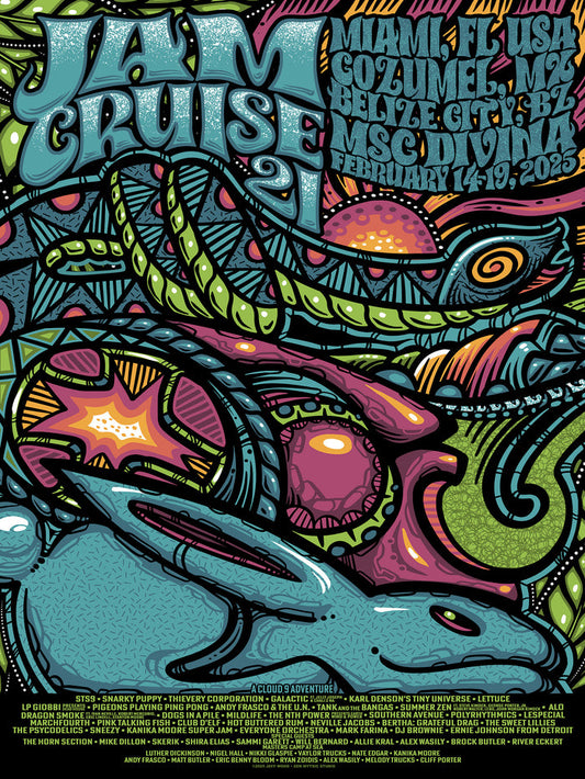 Jam Cruise 21 Jeff Wood Ixchel Poster