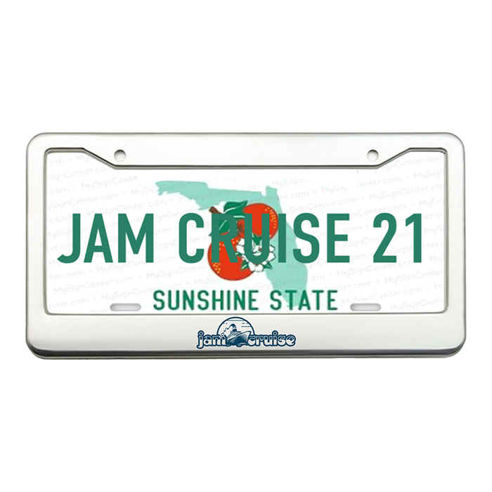 Jam Cruise 21 Metal License Plate Frame