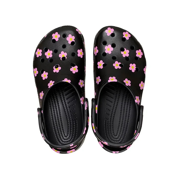 Kids Classic Flower Clog 'Black'
