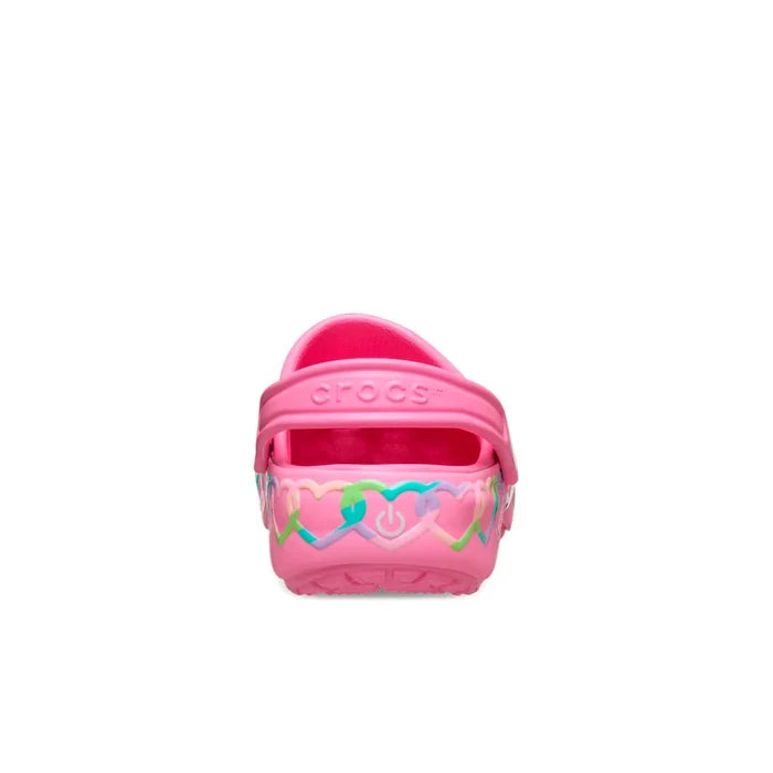 Kids Classic Heart Lights Clog 'Pink Lemonade'