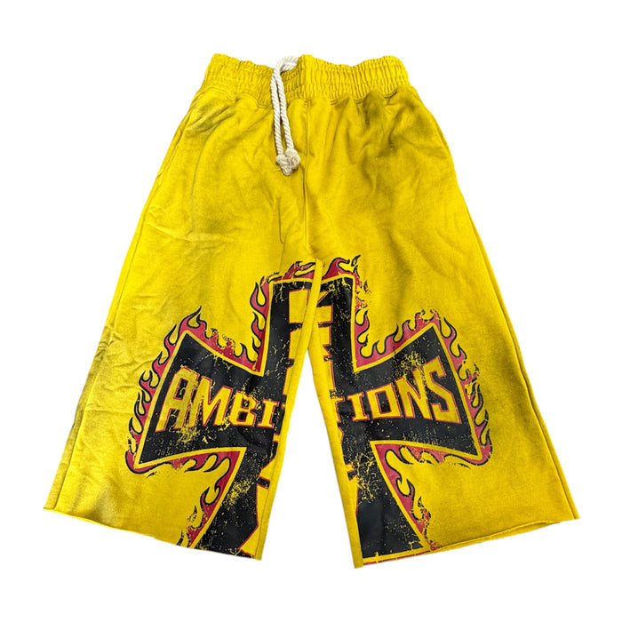 Krazy Ambitions Flame Short Set ‘Yellow’