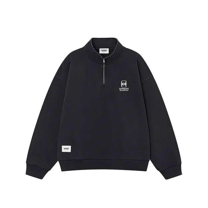 KRB Washed Embroidery Half Zip-Up 'Charcoal'