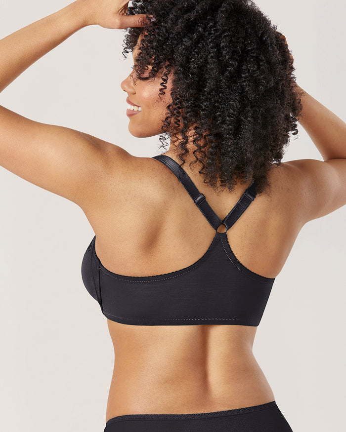 Women's Lace Front Closure Bra Black