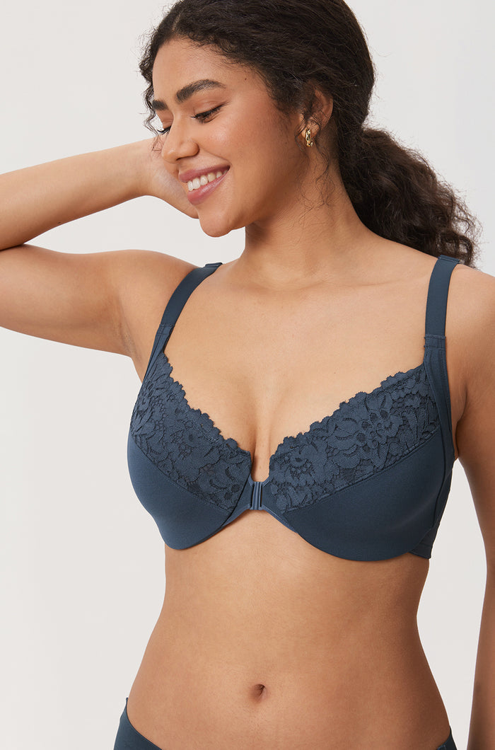 Women's Lace Front Closure Posture Bra Sargasso