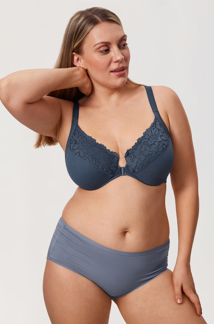 Women's Lace Front Closure Posture Bra Sargasso