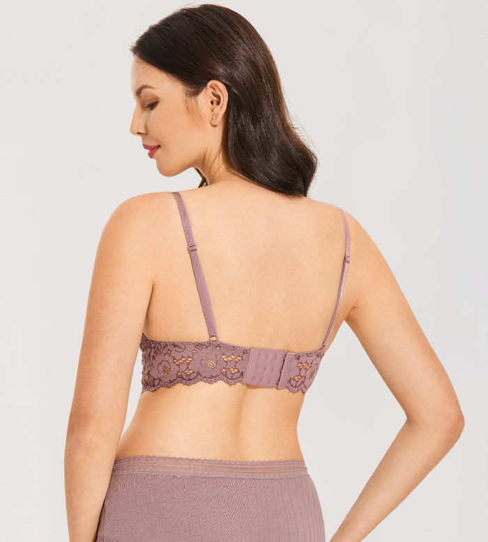 Women's Lace Nursing Bralette Rose Brown