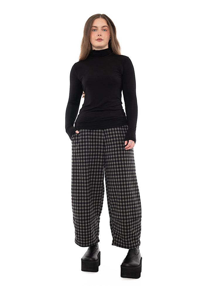 LARGE-CHECK RIMA JQ TROUSER