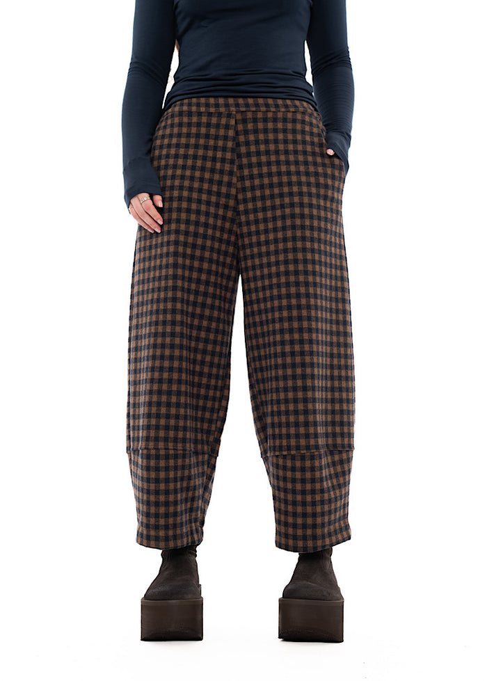 LARGE-CHECK RIMA JQ TROUSER