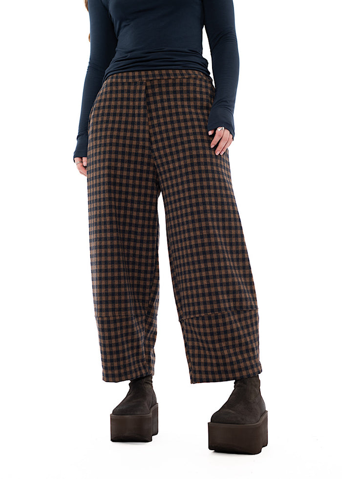 LARGE-CHECK RIMA JQ TROUSER