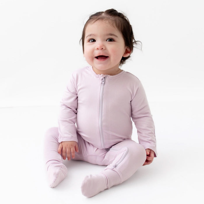 Lavender Zippered Footie