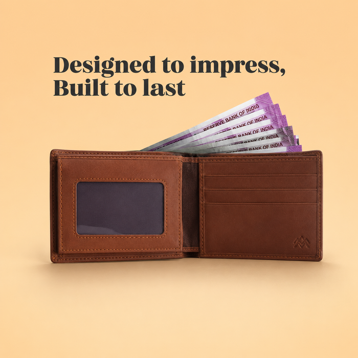 Leather Wallet for Men (Brown)