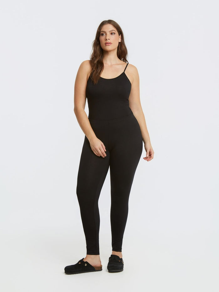 Leggings noirs basiques en viscose - Mat