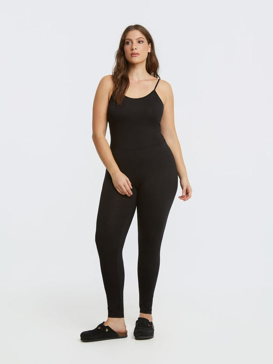 Leggings noirs basiques en viscose - Mat