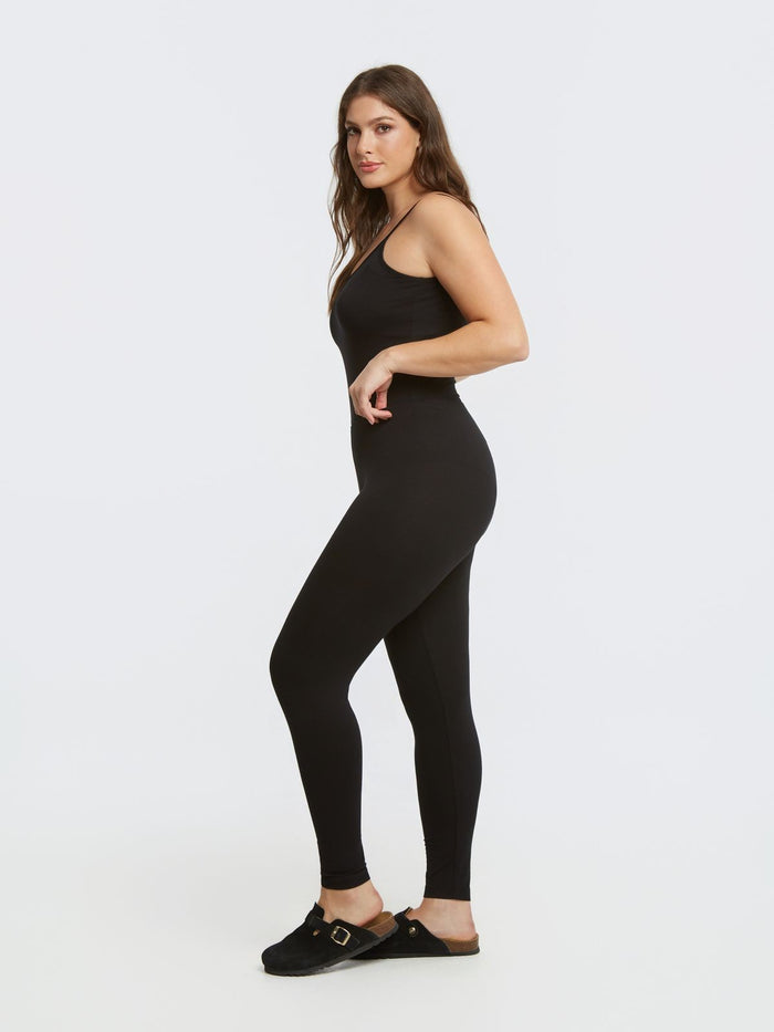 Leggings noirs basiques en viscose - Mat