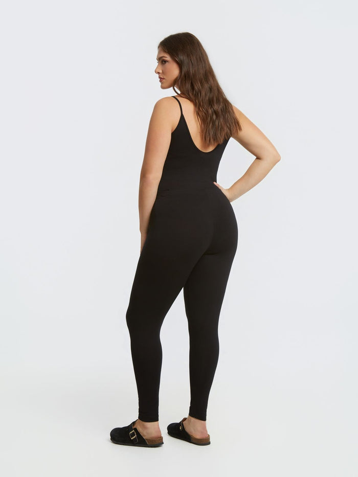 Leggings noirs basiques en viscose - Mat