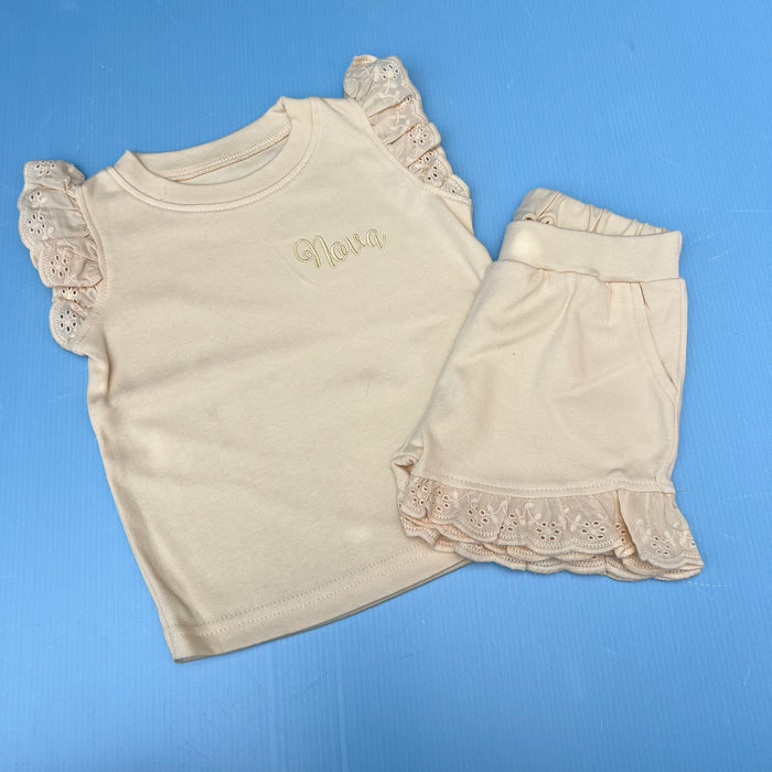 Lemon Frill Short Set