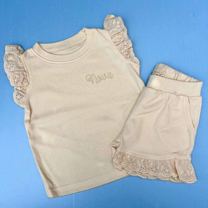 Lemon Frill Short Set