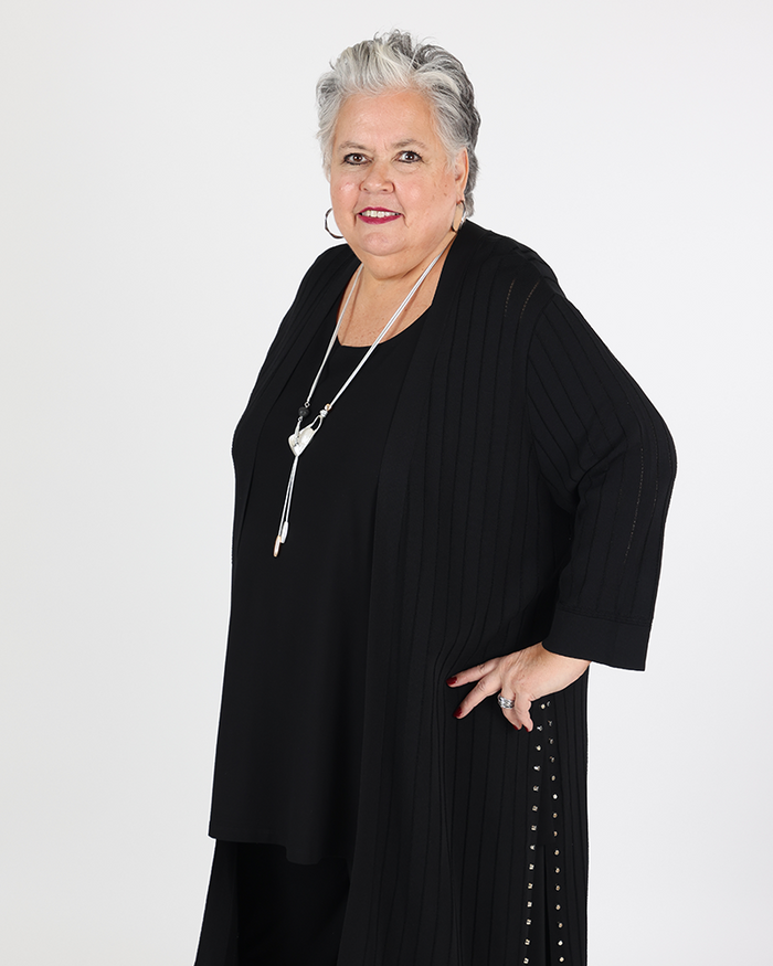 Light Viscose Nylon Cover-Up black - Joseph Ribkoff