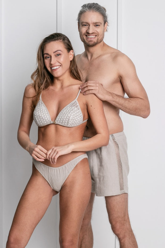 Linen Padded Bralette EVELYN