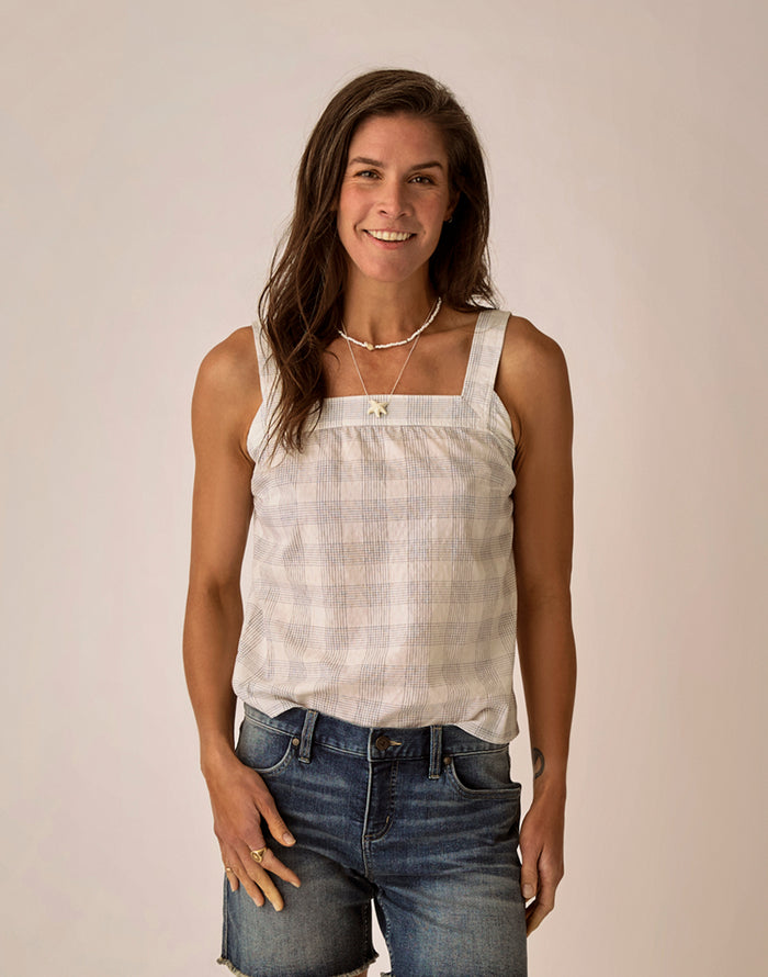 Liv Textured Top: Crosscheck