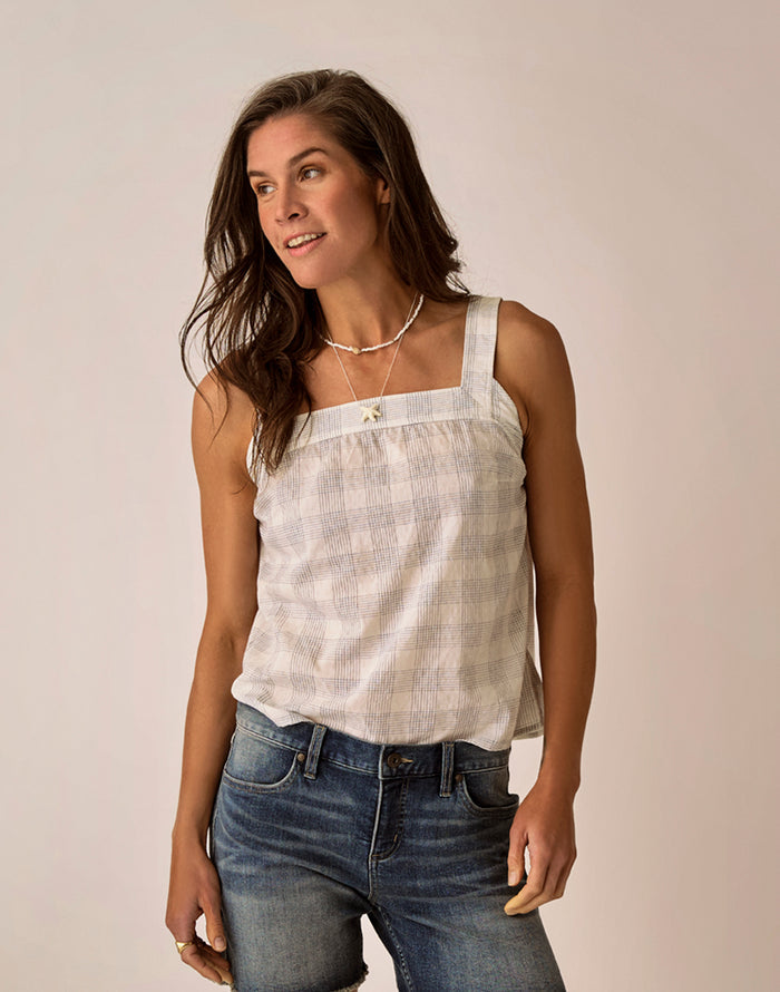 Liv Textured Top: Crosscheck