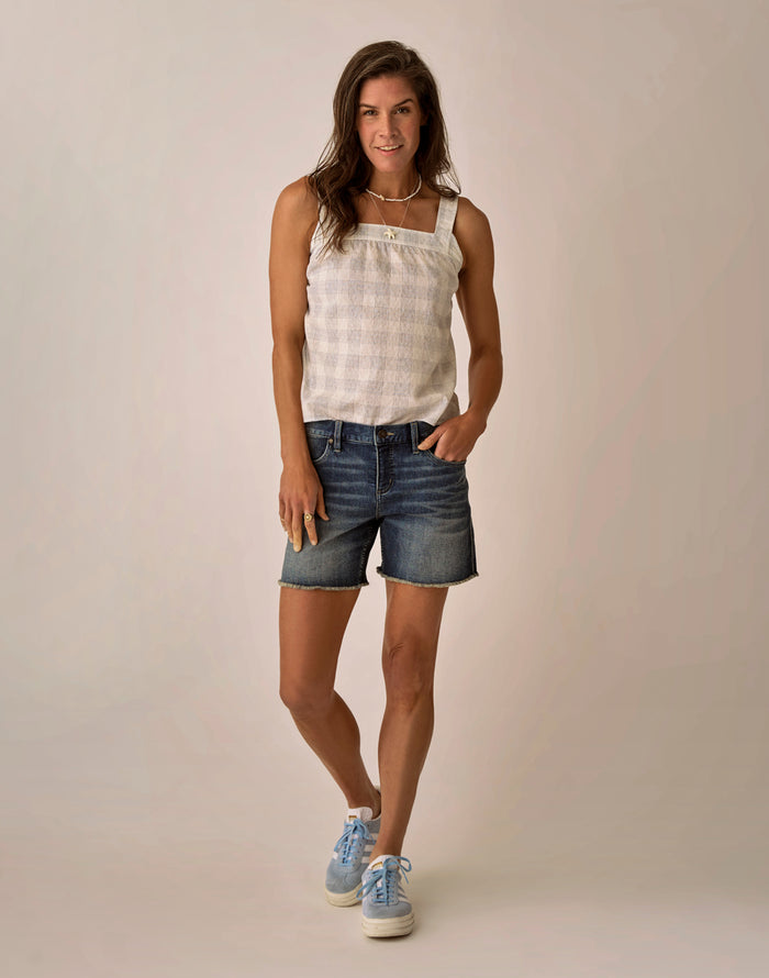 Liv Textured Top: Crosscheck