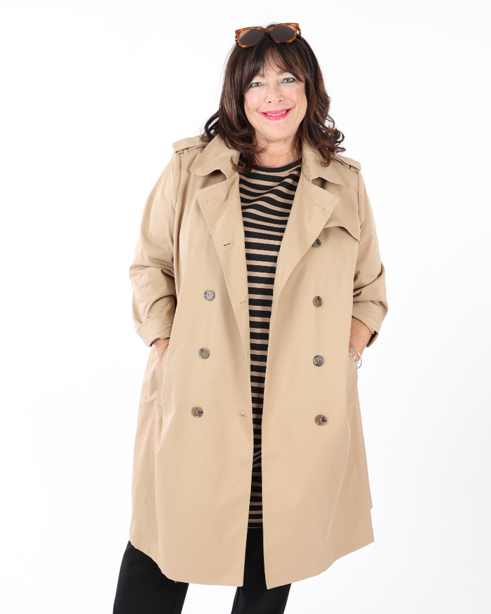 Long Light Camel Coat - Yesta