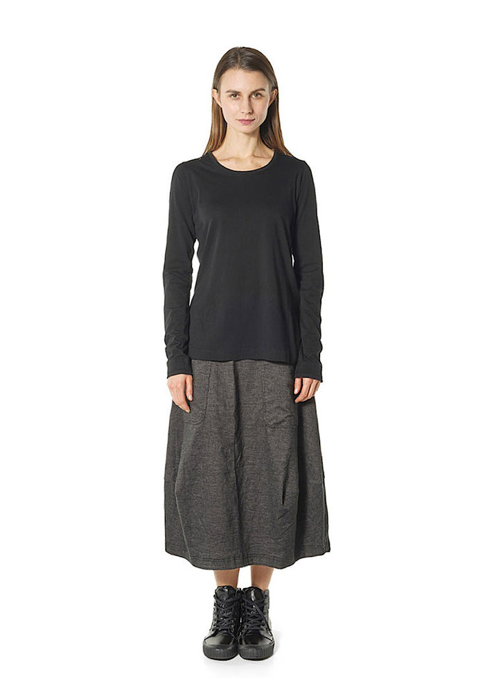 LONG SLEEVE ESSENTIAL T-SHIRT *LAVA* (Shown in BLACK)