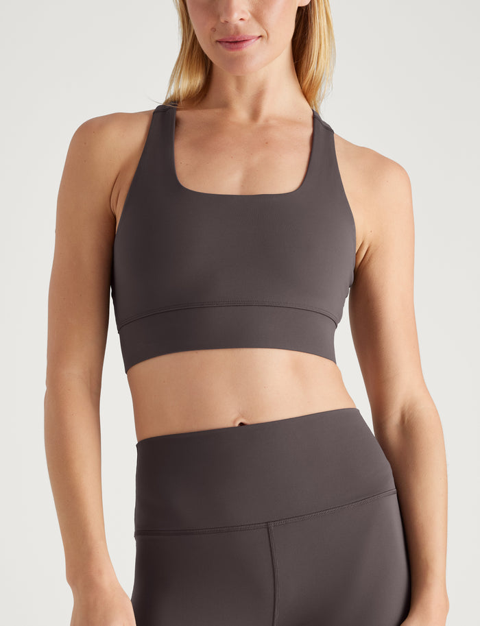Low Impact Racerback Sports Bra::Shale