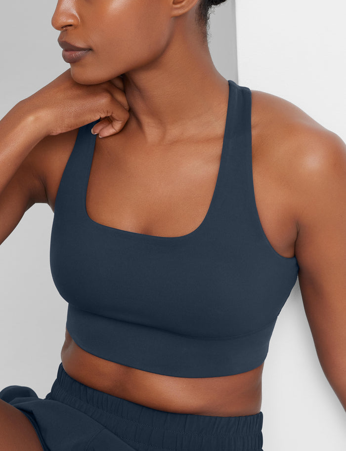 OLD::Low Impact Racerback Sports Bra::Dress Blues
