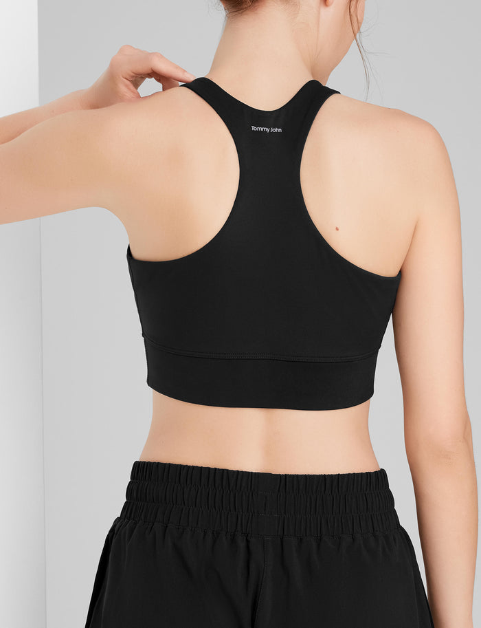OLD::Low Impact Racerback Sports Bra::Black