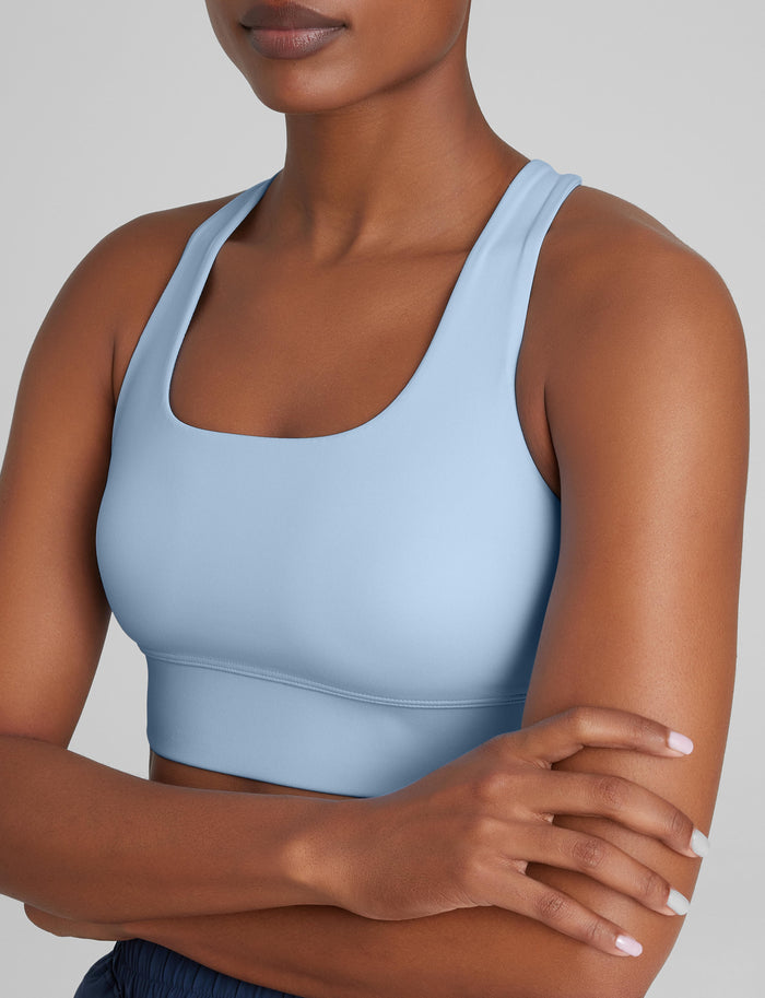 Low Impact Racerback Sports Bra::Cerulean