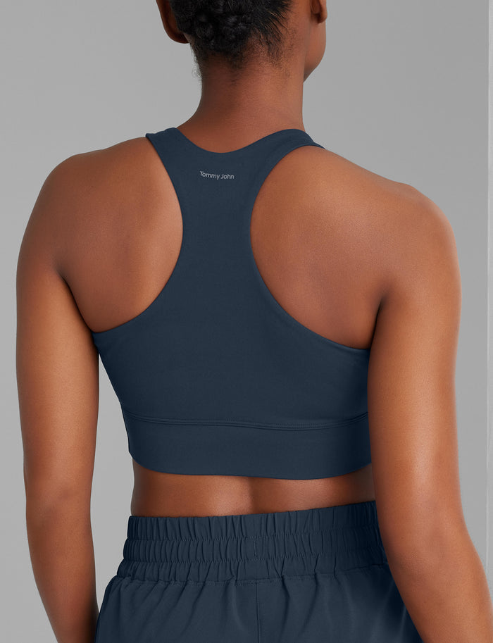 OLD::Low Impact Racerback Sports Bra::Dress Blues