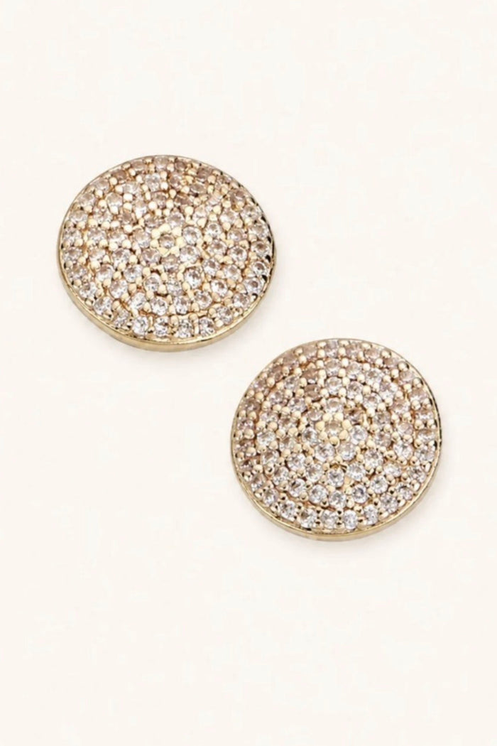 luster earrings showing shiny clusters