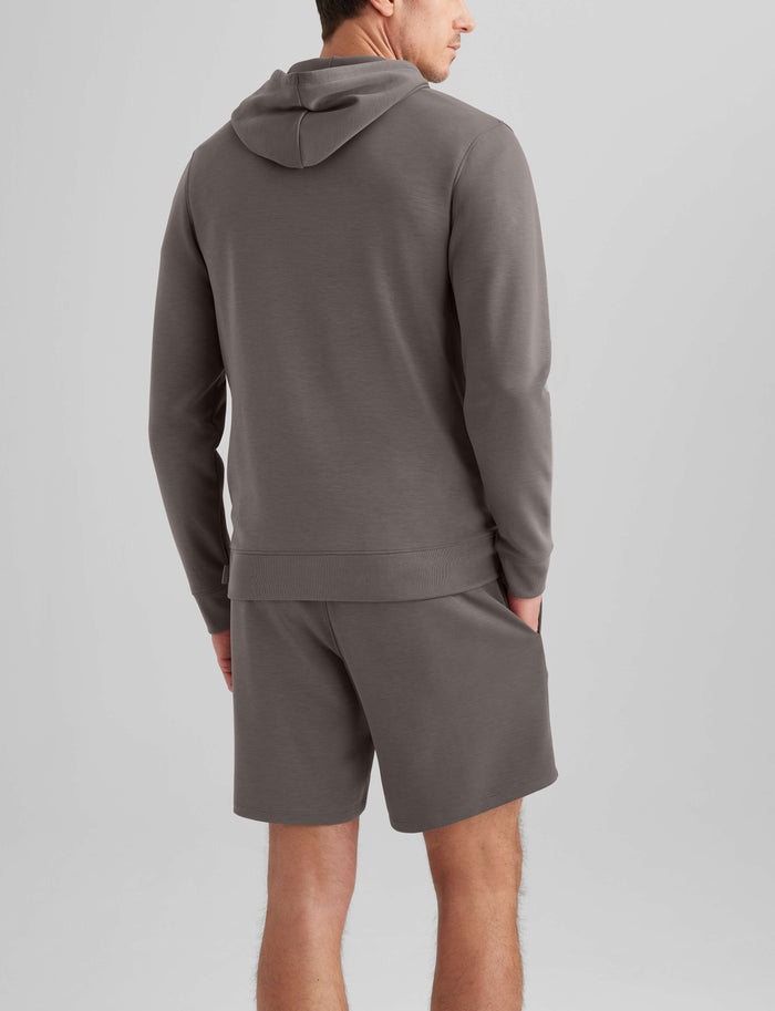 Luxe Traveler Knit Hoodie & Short Set::Falcon
